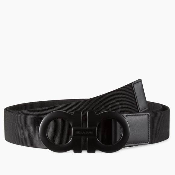 Salvatore Ferragamo Other - Salvatore Ferragamo Mens Belt Sz 42 Double Gancini Jacquard Logo Band Nylon $395